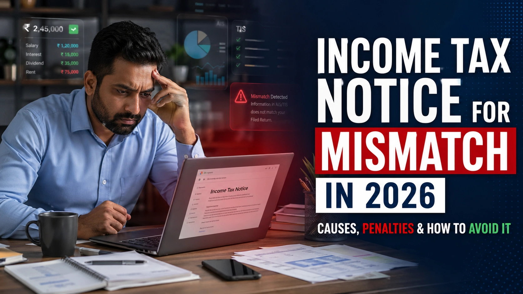 Income Tax Notice for Mismatch in 2026: Causes, Penalties & How to Avoid It