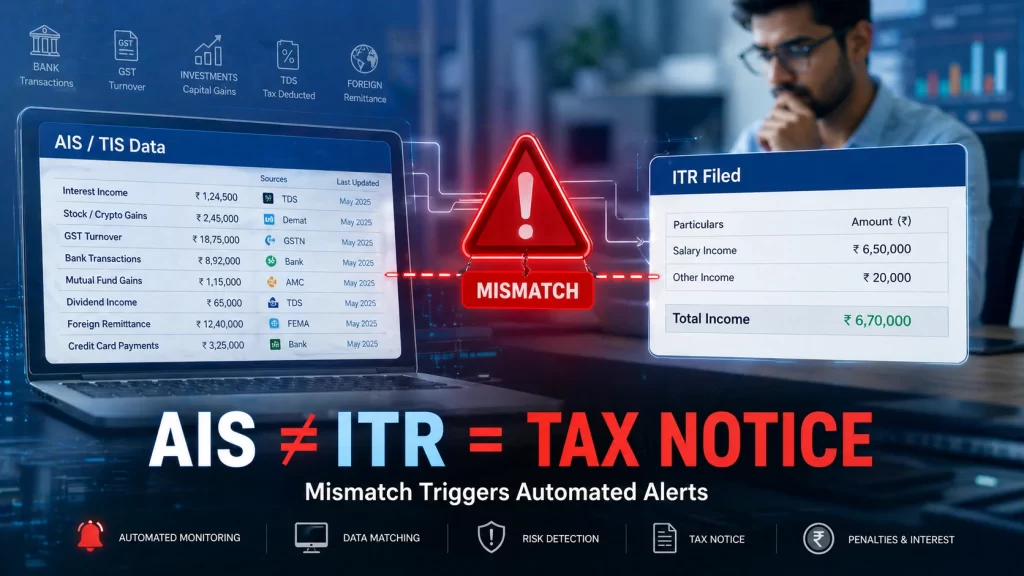 income tax notice for mismatch