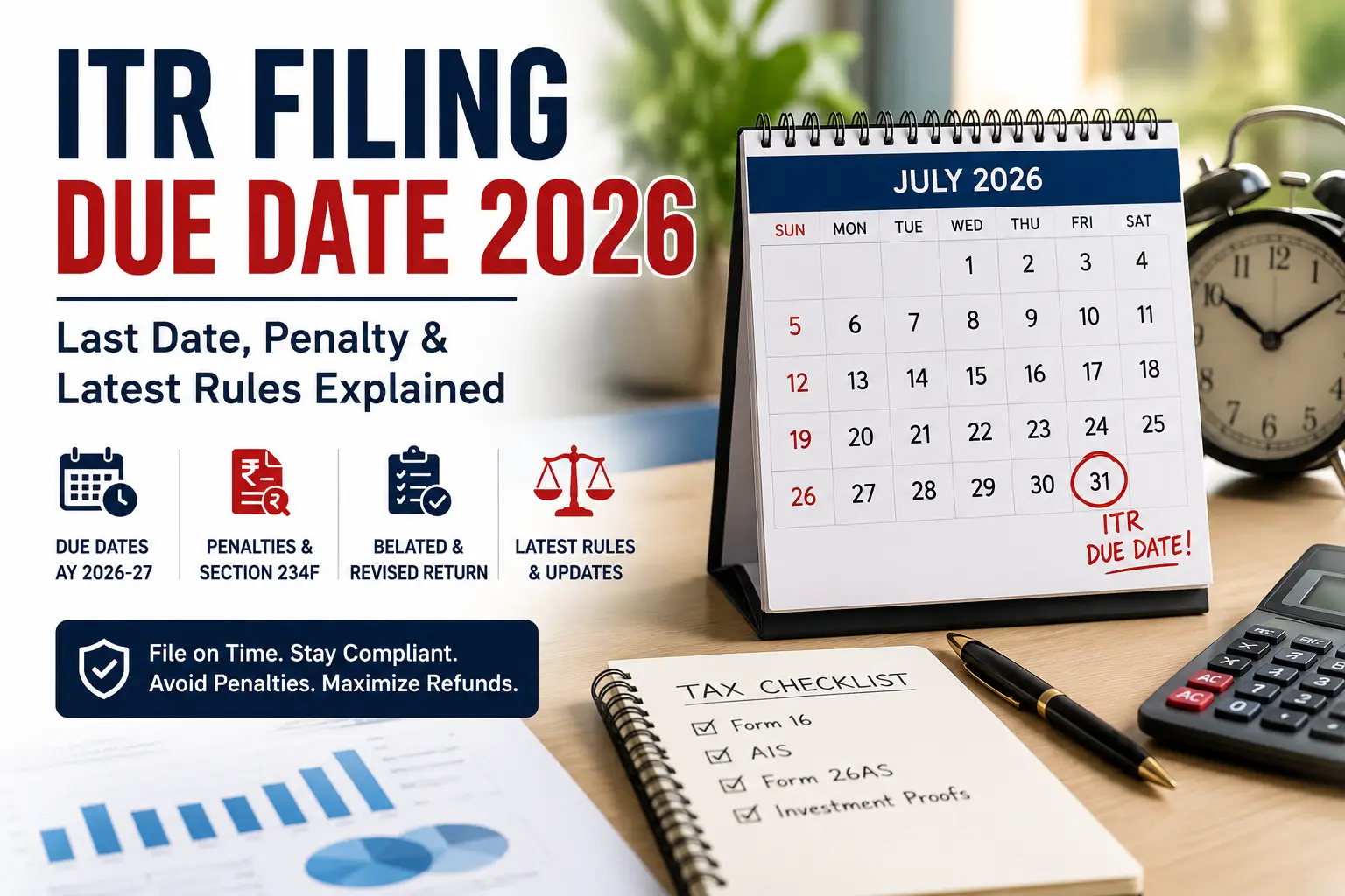 ITR Filing Due Date 2026: Last Date, Penalty & Latest Rules