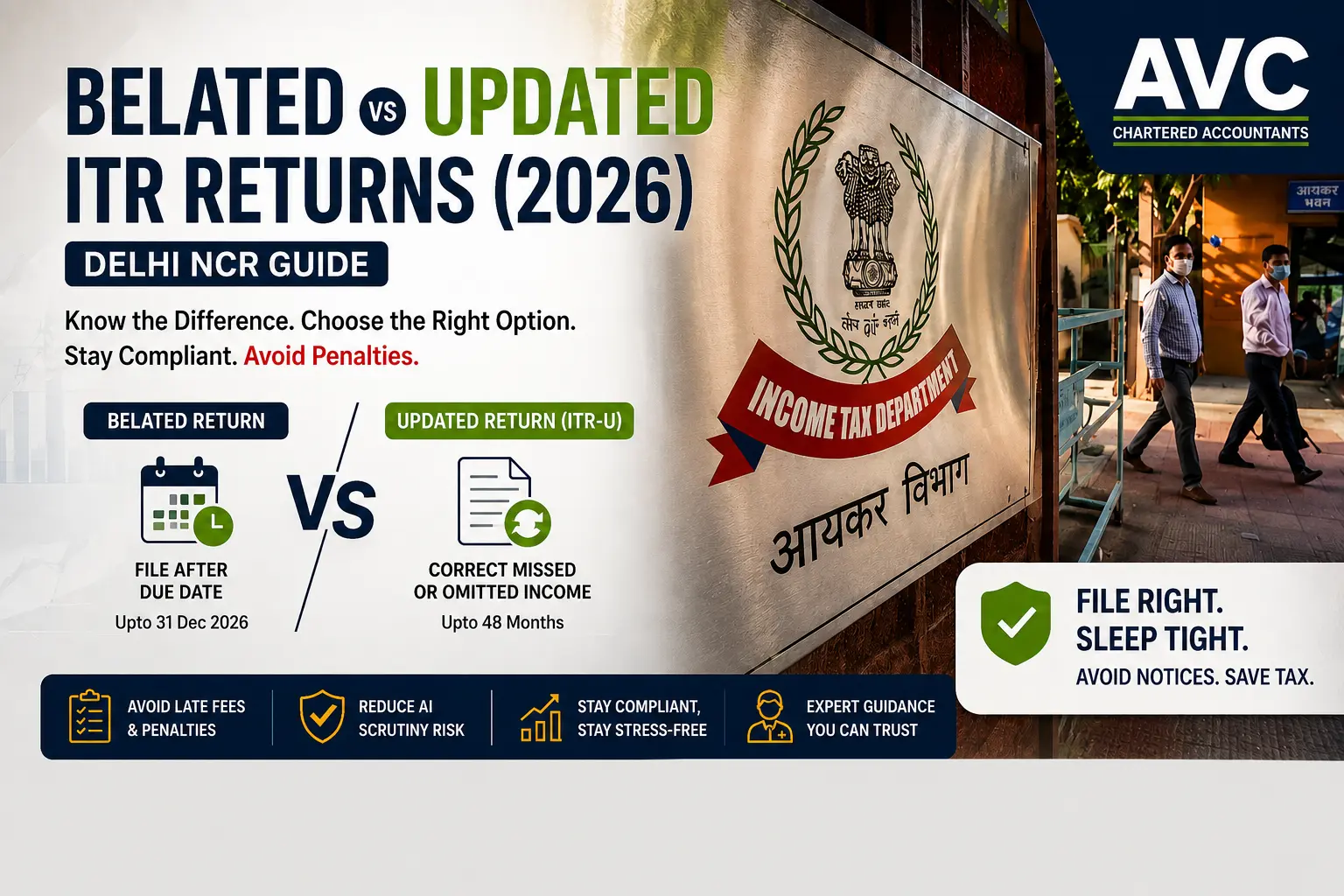Belated vs Updated ITR Returns (2026) – Delhi NCR Guide