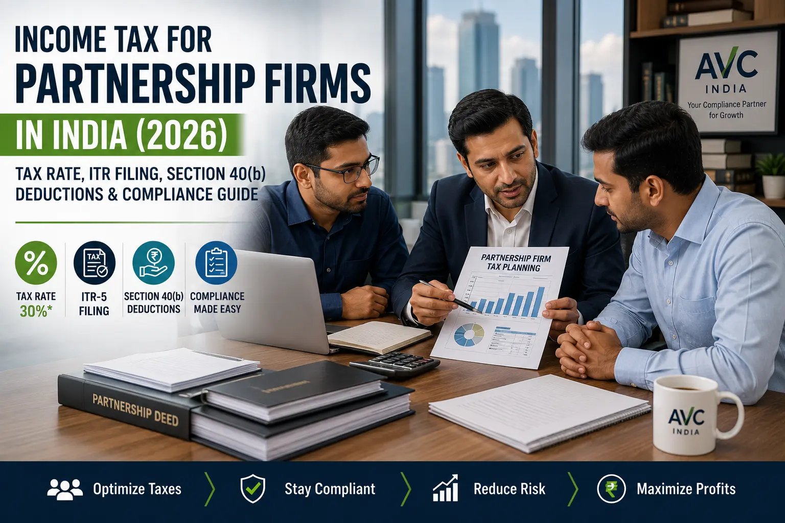 Income Tax for Partnership Firms in India (2026): Tax Rate, ITR Filing, Section 40(b) Deductions & Compliance Guide