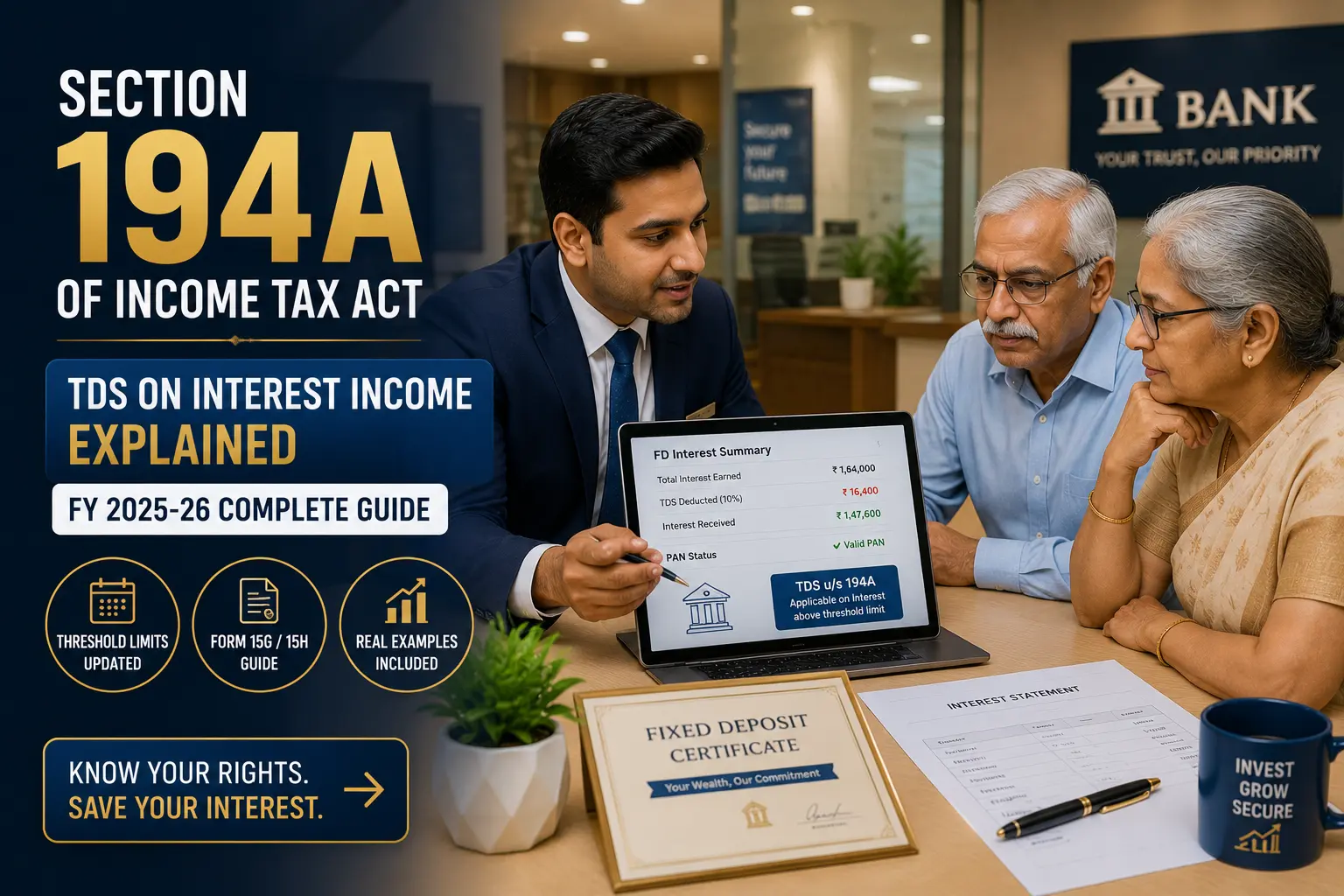 194 A of Income Tax Act: Complete Guide to Section 194A TDS on Interest Income (FY 2025-26)