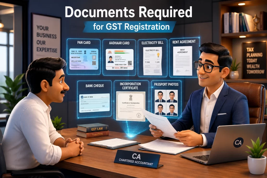 what documents are required for gst registration