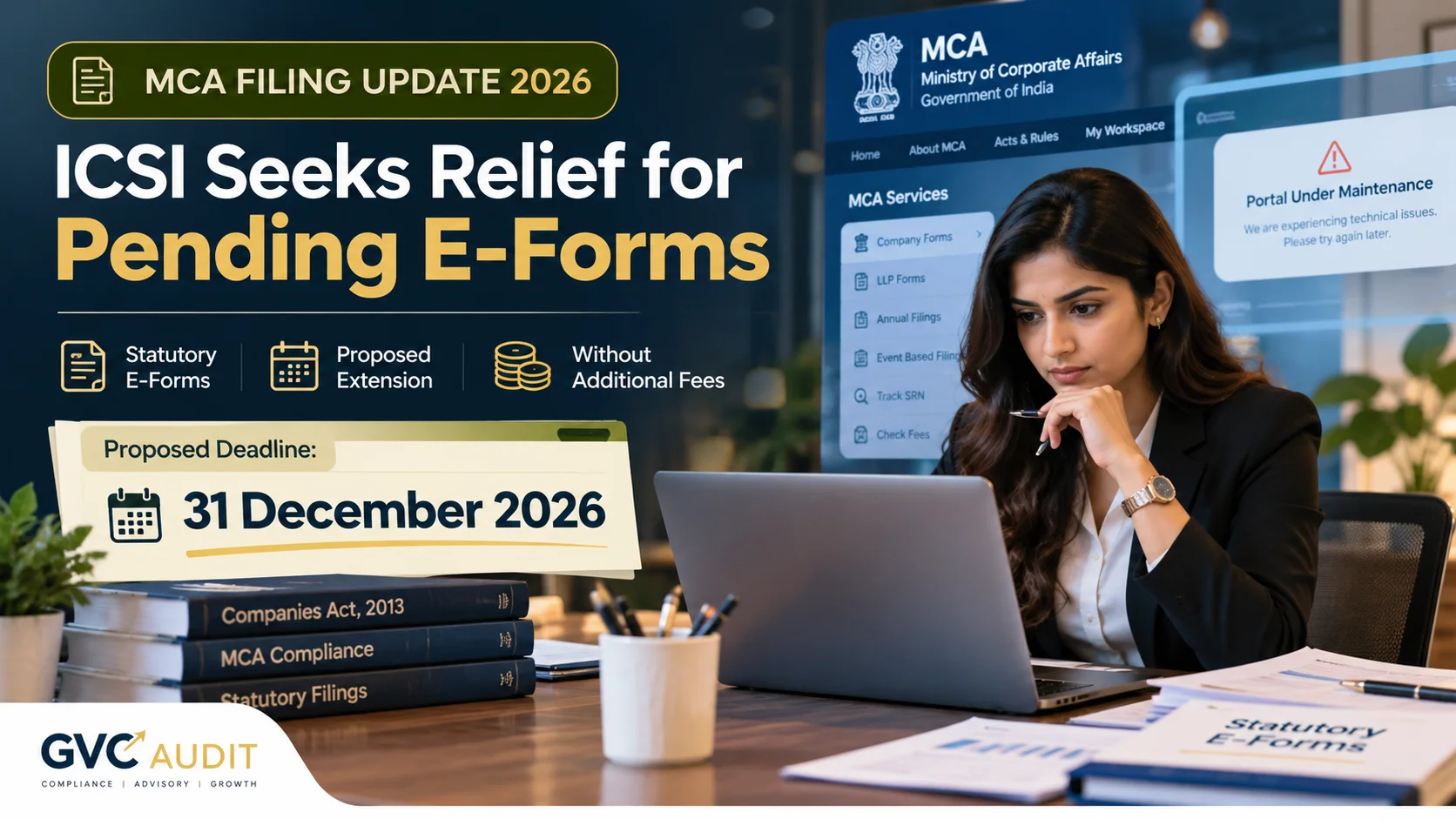 MCA Filing Due Date Extension 2026: ICSI Requests Relief for Other Statutory E-Forms