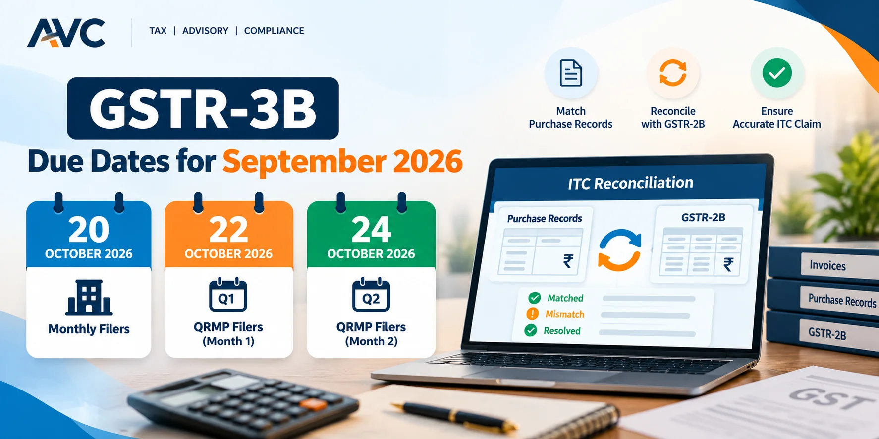 GSTR-3B Due Date for September 2026: Filing Dates, ITC Checks and Late Fees