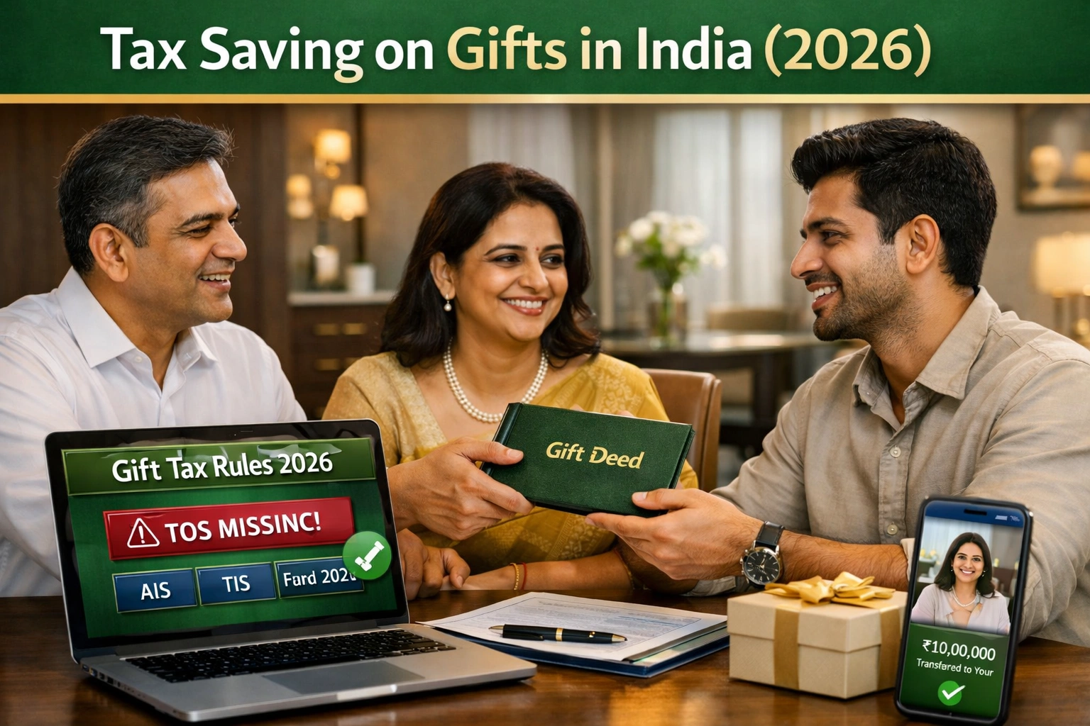 Tax Saving on Gifts in India: What You Must Know Before Gifting ₹1 Lakh or More (FY 2025-26)